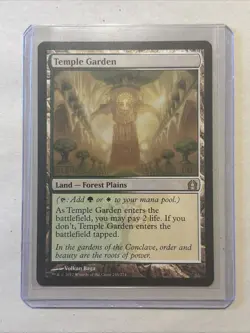 MTG Magic the Gathering Card LP - Temple Garden - Image 1