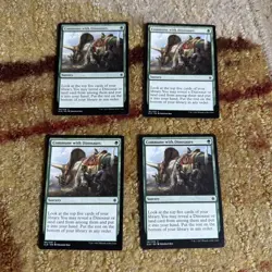 4x Commune with Dinosaurs MTG Ixalan NM Magic Regular x 4 Playset - Image 1