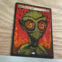 Peer Past the Veil, ALTERED, Hand-Painted MTG Card. Commander 1 of 1 - Image 17