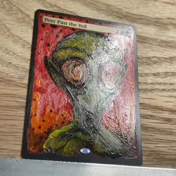 Peer Past the Veil, ALTERED, Hand-Painted MTG Card. Commander 1 of 1 - Image 18
