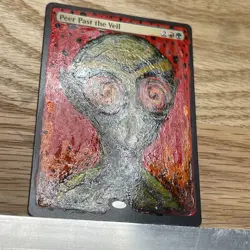 Peer Past the Veil, ALTERED, Hand-Painted MTG Card. Commander 1 of 1 - Image 5