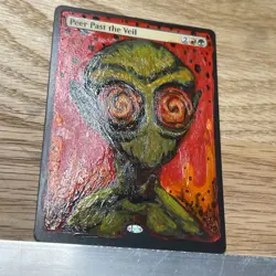 Peer Past the Veil, ALTERED, Hand-Painted MTG Card. Commander 1 of 1 - Image 6