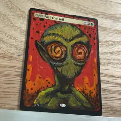 Peer Past the Veil, ALTERED, Hand-Painted MTG Card. Commander 1 of 1 - Image 8