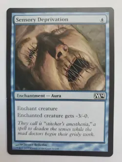 MTG Magic The Gathering Card Sensory Deprivation Enchantment Aura Blue M14 - Image 3