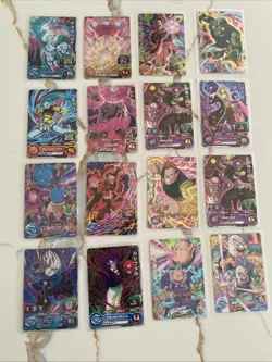 Lot Of 16 DRAGON BALL Z GT DBZ DBS HEROES CARD PRISM HOLO CARD JAPAN ** - Image 1