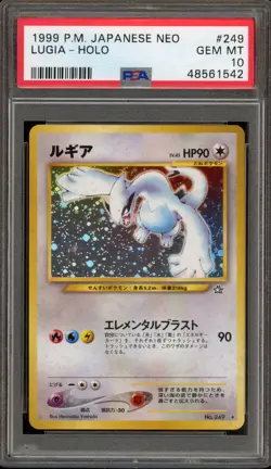 Pokemon Lugia Neo Japanese Holo Rare #249 PSA 10 Gem Mint - Image 3