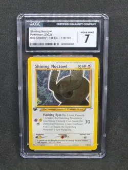 2002 POKEMON NEO DESTINY 1ST EDITION #110 SHINING NOCTOWL CGC 7 - Image 3