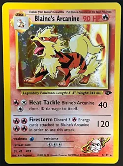 Blaine's Arcanine Holo Rare Gym Challenge 2000 Pokemon Card TCG 1/132 - Image 1