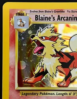 Blaine's Arcanine Holo Rare Gym Challenge 2000 Pokemon Card TCG 1/132 - Image 2