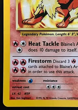 Blaine's Arcanine Holo Rare Gym Challenge 2000 Pokemon Card TCG 1/132 - Image 3