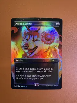 MTG Magic the Gathering Foil Showcase Arcane Signet Card SLD 1924 - Image 1