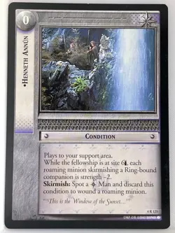 LORD OF THE RINGS TCG TWO TOWERS RARE CARD 4R125 HENNETH ANNUIN lp - Image 1