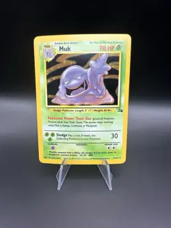 Pokemon TCG Fossil Set Muk 13/62 Vintage Holo Rare Card 1999 WOTC LP - Image 1