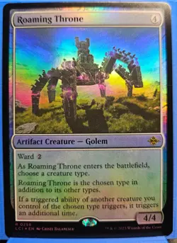 MTG Roaming Throne - The Lost Caverns of Ixalan Foil R 0258 - Print Line - Image 1