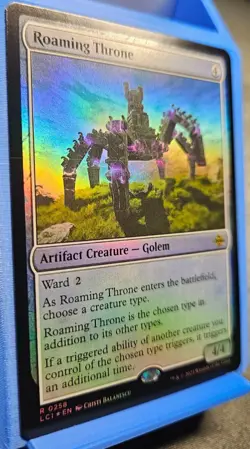 MTG Roaming Throne - The Lost Caverns of Ixalan Foil R 0258 - Print Line - Image 4