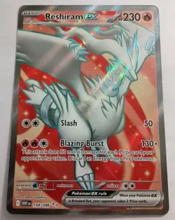 Reshiram ex Full Art Ultra Rare 158/086 White Flare Pokemon TCG Pack Fresh - Image 1