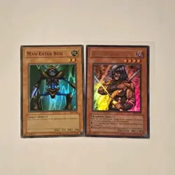 Yugioh Man-Eater Bug LOB-108 Super Rare Faded MP - Image 3