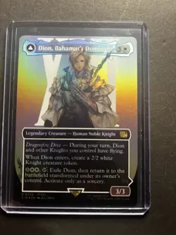 MTG Final Fantasy Dion, Bahamut's Dominant Borderless Foil Rare #376 - Image 1