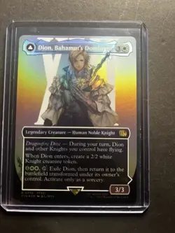 MTG Final Fantasy Dion, Bahamut's Dominant Borderless Foil Rare #376 - Image 3