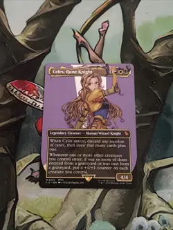 MTG: Celes, Rune Knight (0201) Final Fantasy Borderless PR0XY NM - Image 1