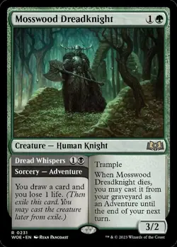 1x Mosswood Dreadknight // Dread Whispers - Foil NM-Mint, English Wilds of Eldra - Image 1