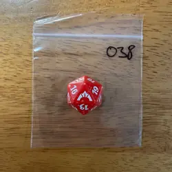 🎲 MTG d20 Spindown 20-sided Life Counter die dice - Gatecrash - Red - GTC Boros - Image 1