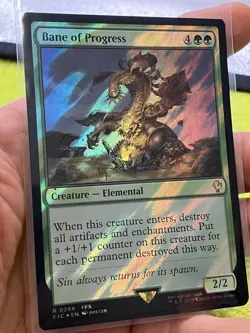 Magic MTG Final Fantasy Collector's Commander Surge Foil Bane of Progress SP FFX - Image 3