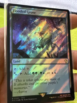 Magic MTG Final Fantasy Collector's 💎 Surge Foil Flooded Grove SP FFX - Image 1