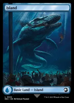 1x - ISLAND - #22- Full Art - Jurassic World Collection - NM MTG - Image 1