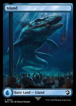 1x - ISLAND - #22- Full Art - Jurassic World Collection - NM MTG - Image 2