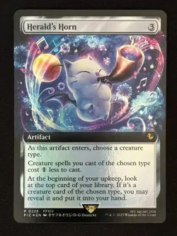 1x MTG Herald's Horn (Extended Art, Foil) - Buy-A-Box Promos (BABP) (FIC) #228 - Image 1