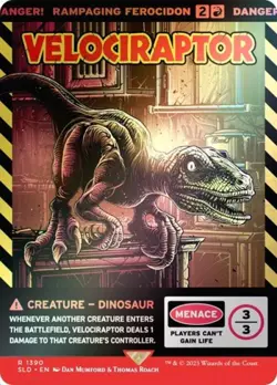 MTG English Velociraptor - Rampaging Ferocidon (Rainbow Foil) NM Foil - Image 2