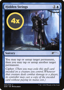 MTG Playset (4x) Hidden Strings ** Pioneer Challenger Decks 2021 ** English (NM) - Image 3