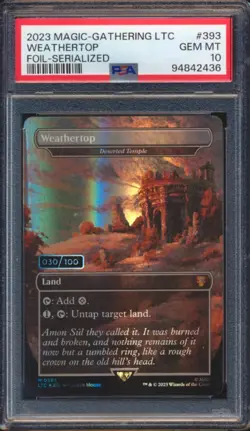 2023 MAGIC THE GATHERING WEATHERTOP #393 SERIALIZED 30/100 PSA 10 - Image 1