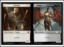 MTG - 4 x Vampire 0004 / Vampire Demon Token - Playset - Lost Caverns of Ixalan - Image 2