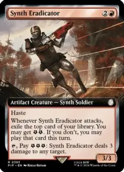 MTG Synth Eradicator - Foil - Extended Art, Fallout, Lightly Played, English - Image 1