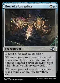 MTG Kozilek's Unsealing - Foil, Modern Horizons 3, Lightly Played, English - Image 1