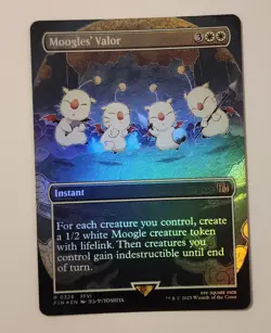Mtg Final Fantasy Moogles' Valor Borderless NM Foil - Image 3