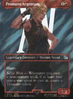 MTG FINAL FANTASY PROMPTO ARGENTUM BORDERLESS SURGE  UNCOMMON FOIL - Image 2
