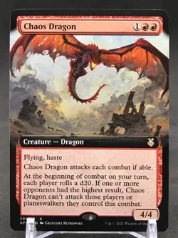Chaos Dragon Extended Art Commander: Forgotten Realms MTG - NM - Image 3