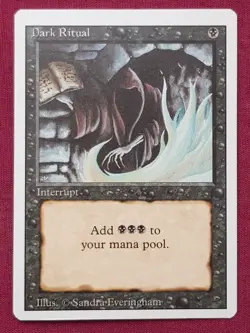 Magic The Gathering REVISED EDITION DARK RITUAL black card MTG - Image 1