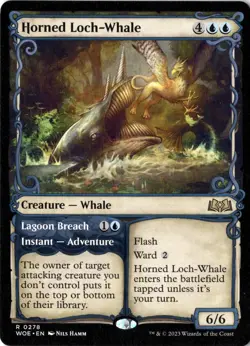 Horned Loch-Whale NM/M* SHOWCASE Wilds Eldraine ENGLISH 0278 mtg -UnltdCards - Image 1
