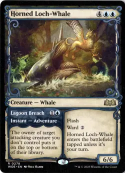Horned Loch-Whale NM/M* SHOWCASE Wilds Eldraine ENGLISH 0278 mtg -UnltdCards - Image 3