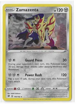 Zamazenta 140/192 Rebel Clash Cracked Ice Holo Rare Promo Pokémon TCG NM - Image 3