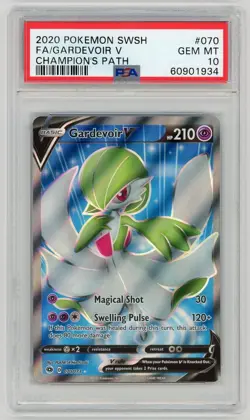 Pokemon Card Gardevoir V 070/073 Holo Champions Path PSA 10 GEM MINT - Image 1