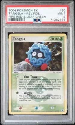 2004 POKEMON EX FIRE RED & LEAF GREEN TANGELA 30/112 REVERSE HOLO PSA 9 MINT - Image 1
