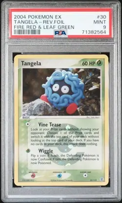 2004 POKEMON EX FIRE RED & LEAF GREEN TANGELA 30/112 REVERSE HOLO PSA 9 MINT - Image 3