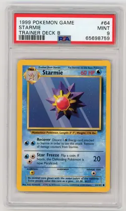 Pokemon Card Starmie 64/102 Misty's Trainer Deck B Demo PSA 9 MINT - Image 3