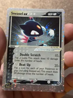 Pokémon Sneasel EX NM Ruby and Sapphire Holo TRIPLE SWIRL NM 103/109 - Image 18