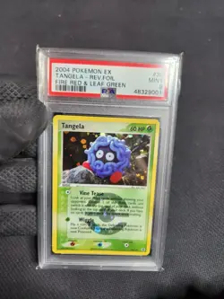 2004 Pokemon ex Fire Red Leaf Green Tangela Reverse Holo Foil 30 Graded PSA 9 - Image 1